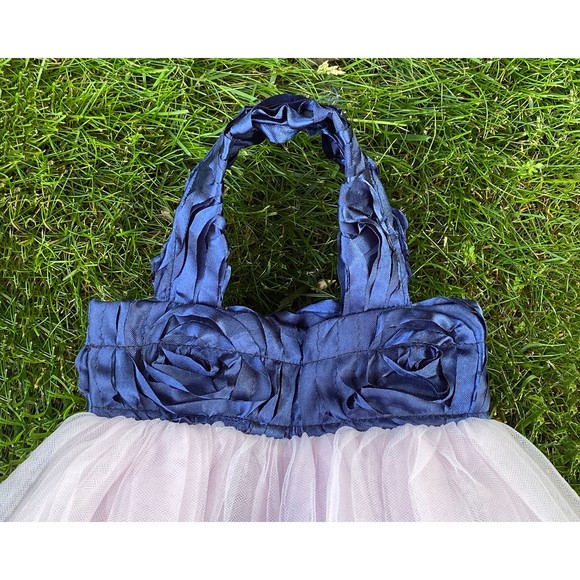 Flower Girl Bag, Graduation Party Tote Bag, Ballet Tote, Ballerina Blue Tote - Picture 2 of 4